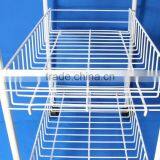 330-55 4-tier Metal Wire Storage Shelf Storage Cart With Wheels thumbnail-6