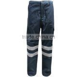 Navy blue reflective heavy cotton safety work pants