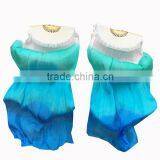 180CM 150CM 100% Silk Belly Dance Silk Fan Veils Ombre Silk Fan Veils thumbnail-4