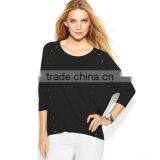 Women's Grommet-Trim Dolman Top thumbnail-1