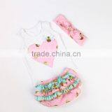 Hot Sale Bulk Super Cute Baby Valentine Boutique Outfit Sets Love Heart Baby Onesie Wholesale thumbnail-2