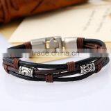 Handmade Accessories Cow Leather Unisex Fashion Braid Bracelet thumbnail-1