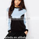 Ladies Designer Colour Block Crew Neck Sweatshirt thumbnail-2