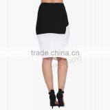 MGOO Top Sale Imported Women Magic Wrap Skirts For Women Office White Black Contrast Fashion Skirts 15145A185 thumbnail-6