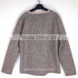 Middle Age Woman Computer Knit Jacquard Cardigan Sweater thumbnail-4