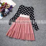 Girls Bow Tie Dress Long Sleeve Winter Dress thumbnail-3