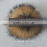 10-15cm Raccoon Fur Ball for Women's Beanies Fur Pompoms For Hat And Cap Bag Charm Accessories thumbnail-1