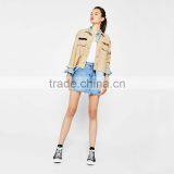 Buy Jackets Online Ladies Light Short Cotton Overshirt Military Jacket thumbnail-2