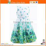 Latest Summer Custom Designs Flower Printing Net Fomal Kids Dresses thumbnail-3