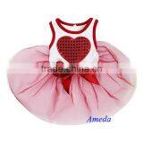 Red White World Cup Football Flag Japan England Heart Dogs Clothes Party Dress XS-L thumbnail-1