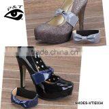 5 Colors Patent Leather Bowknot Shoe Lace For Shoe Decorations thumbnail-1