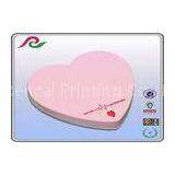 80gsm Writing Paper Pink Heart Shaped Sticky Notes of Offset Printing