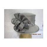 Beautiful Special Gray Ladies Church Hats With Drawstring Sweatband , Customized Size thumbnail-1