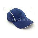 Blue Plain Sport Mesh Running Hats Summer Mens Peaked Cap For Racing