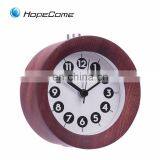 Twin Bell Alarm Home Decora Wooden Desktop Clock