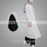 New Design Adults Age Group Casual Women Islamic Clothing Muslim Autumn Suit Long Sleeve Side Slit Sportive Tunic Tops thumbnail-5