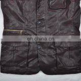 Lastest Fashion Winter Handsome Parka Mens Quilted Leather Jacket thumbnail-5