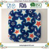 Amazon Hot Traditional Christmas Square Paper Lunch Plates Disposable Party Tableware thumbnail-3
