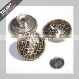 Custom Private Brand Name Logo Metal Jeans Button for Clothing thumbnail-4