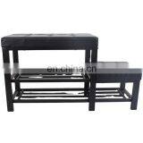 Customized Folding Shoe Rack With Metal Feet Legs and PVC PU Leather Indoor Stool for Entrance Doorway thumbnail-2