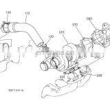 1E013-1701-2 Assy Turbo Charger for V2003 Engine Spare Parts thumbnail-1