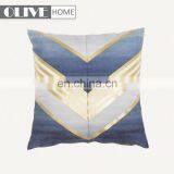 New Design Symmetric Striped Gold Stamping Geometric Print Cushion For Sofa thumbnail-1