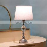European Modern Design Indoor Decorative Silver Metal Desk Lamp for Bedroom thumbnail-3