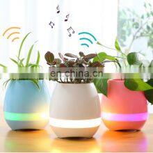 LED Smart 7 Colors Changed Night Light Musical Blutooth Plastic Flower Pot for Home Decoration or Gifts thumbnail-2