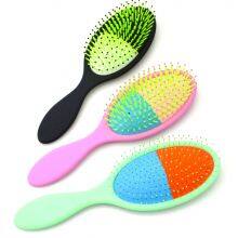 2 Color Top Quality Plastic Round Massage Hair Brush thumbnail-2