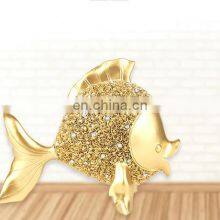 Kissing Double Goldfish Silver Fish Resin or Brass Copper Metal Ornaments Handicraft Living Room Bedroom thumbnail-3