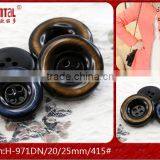 4-holes Dyed Brushed Effect Blue Colour Coats Button thumbnail-1