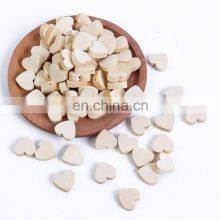 DIY Accessories Natural Color Flat Heart Shape Beech Wood Bead Wooden Loose Spacer Teething Beads thumbnail-1