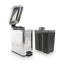 Pedal Bin Manufacturer Stainless Steel Waste Bin Garbage Can 3L 5L 12L