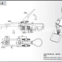 DK603-4 Zinc Coated Steel / SS Toggle (Hasp) With Plastic Cover Handle thumbnail-4