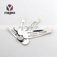 Custom Hair Accessories Wholesale Silver Metal Snap Clip 50mm Hair Clips For Girls Women thumbnail-5