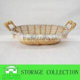Oval Shape Handwoven Paper Rope Basket With Handle thumbnail-3