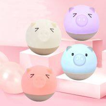 Dropshipping Night Light Silicone LED Lamp Colorful Cute Cartoon Pig Touch Sensor USB Charging Silicon For Kids Gift thumbnail-5