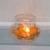 Crackle Leaf Tall Glass Vases Wedding