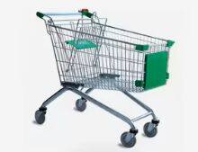 High Quality 180L European Supermarket Escalator Metal Steel Shopping Trolley