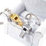 China Custom Stainless Steel Silver Jewelry Whistle Keychain thumbnail-2