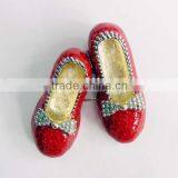 Two Tone Red Shoe Brooches thumbnail-1