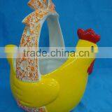 New Ceramic chicken shaped basket