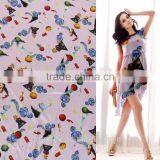 Fabric Digital Pinting Digital Print Polyester Printed Fabric Satin Flowers