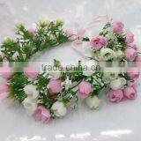Wholesale Artificial Women Rose Flower Wedding Crown Head Band Tiara Flower Crown Garland for Girls thumbnail-3
