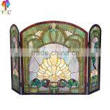 F-4 Flower Tiffany Style Fireplace Stained Glass Fireplace Wholesale Tiffany Stained Glass Windows
