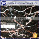 Gold Coral Marble Business Building Black Floor Tiles,stair Slate