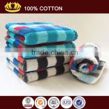 100% cotton yarn dyed color square jacquard luxury man face towel