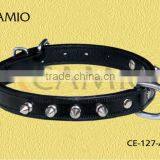 CE 127A Leather Dog Collar With Spicks thumbnail-1
