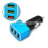 Three Ports USB Plug Car Charger Output 2.1A. 1.5A, 1.0A for Ipad, Iphone, Mobile thumbnail-2