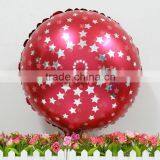 18 Inch Round Shape Red Aluminum Foil Balloons for Party Decoration With Little Star Printed thumbnail-1